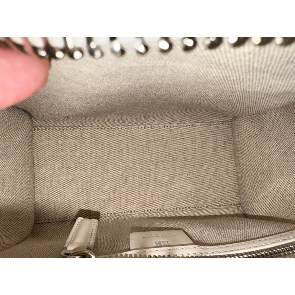 Givenchy Antigona Mini Floral Embossed Leather Satchel Bag Off White‎ NWOB